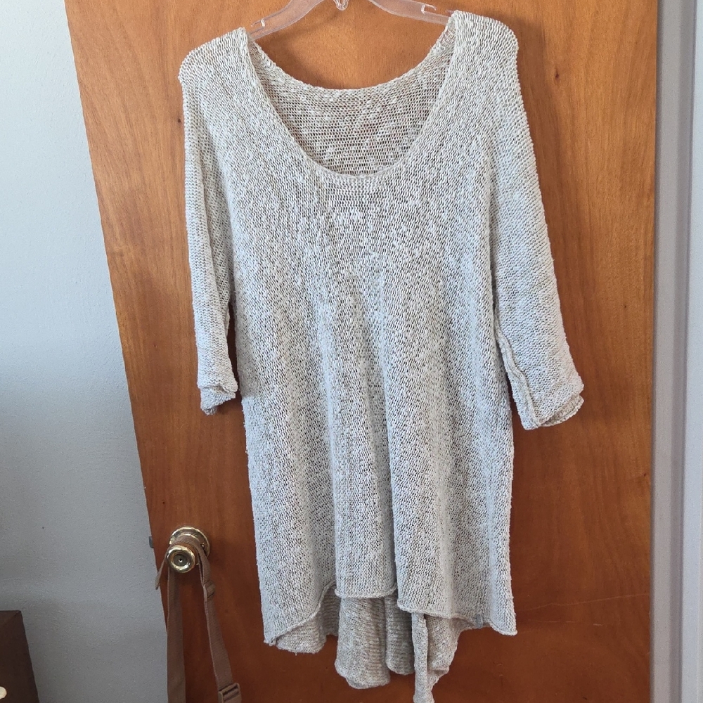 Elegant Off-the-Shoulder Cream Sweater Or Dress